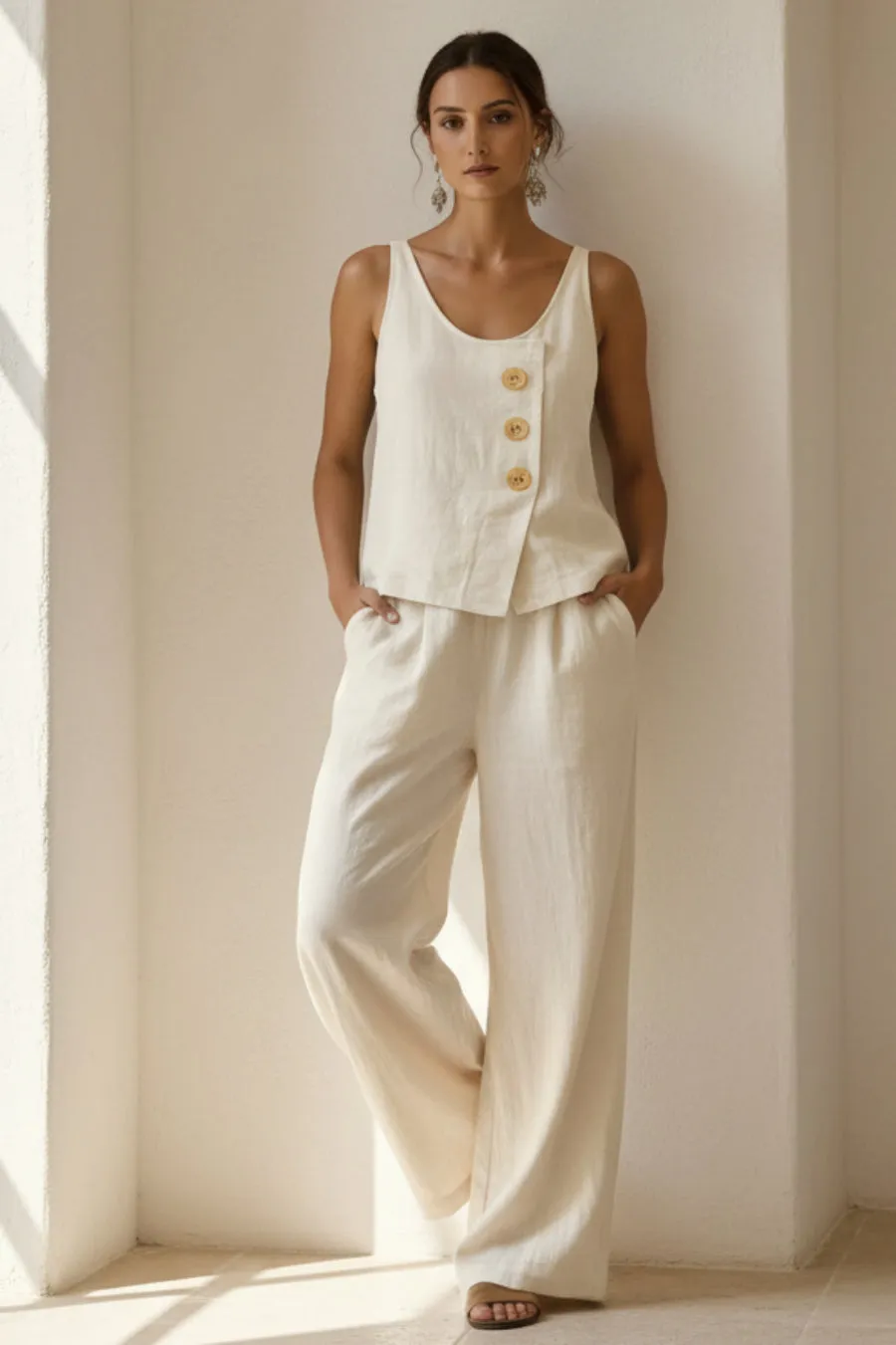 Women's Sleeveless Tank Top & Pants Two-Piece Set sold by Zulily product image thumbnail 5