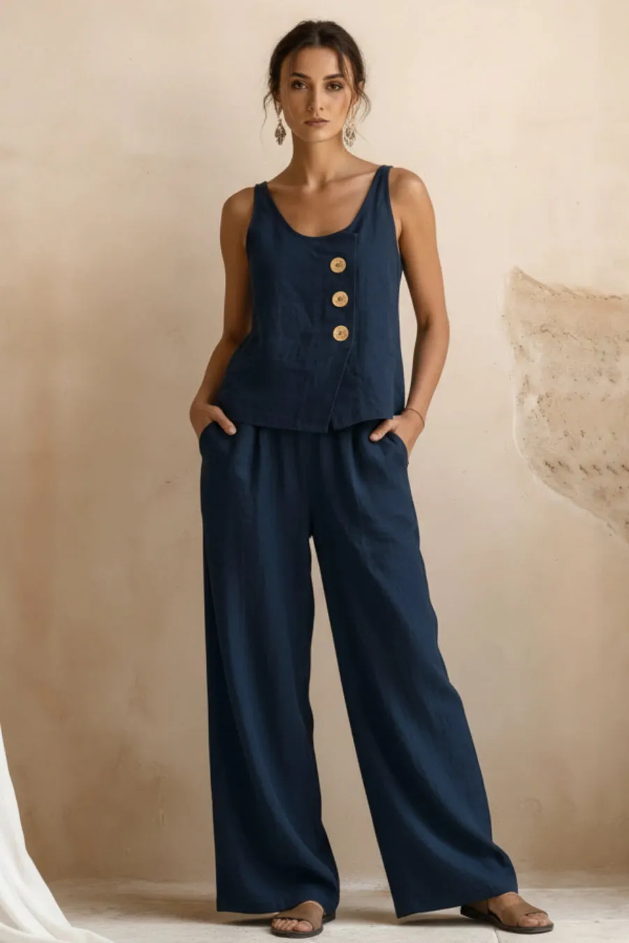 Women's Sleeveless Tank Top & Pants Two-Piece Set sold by Zulily product image thumbnail 2