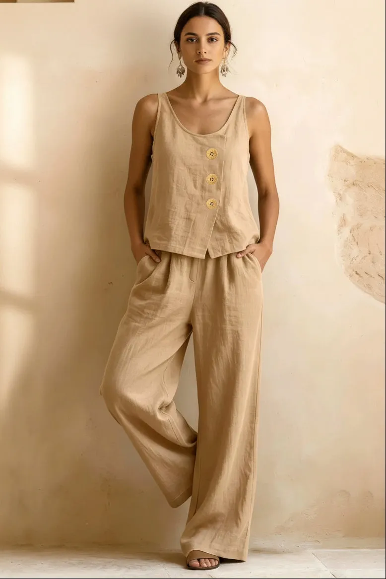 Women's Sleeveless Tank Top & Pants Two-Piece Set sold by Zulily product image thumbnail 3