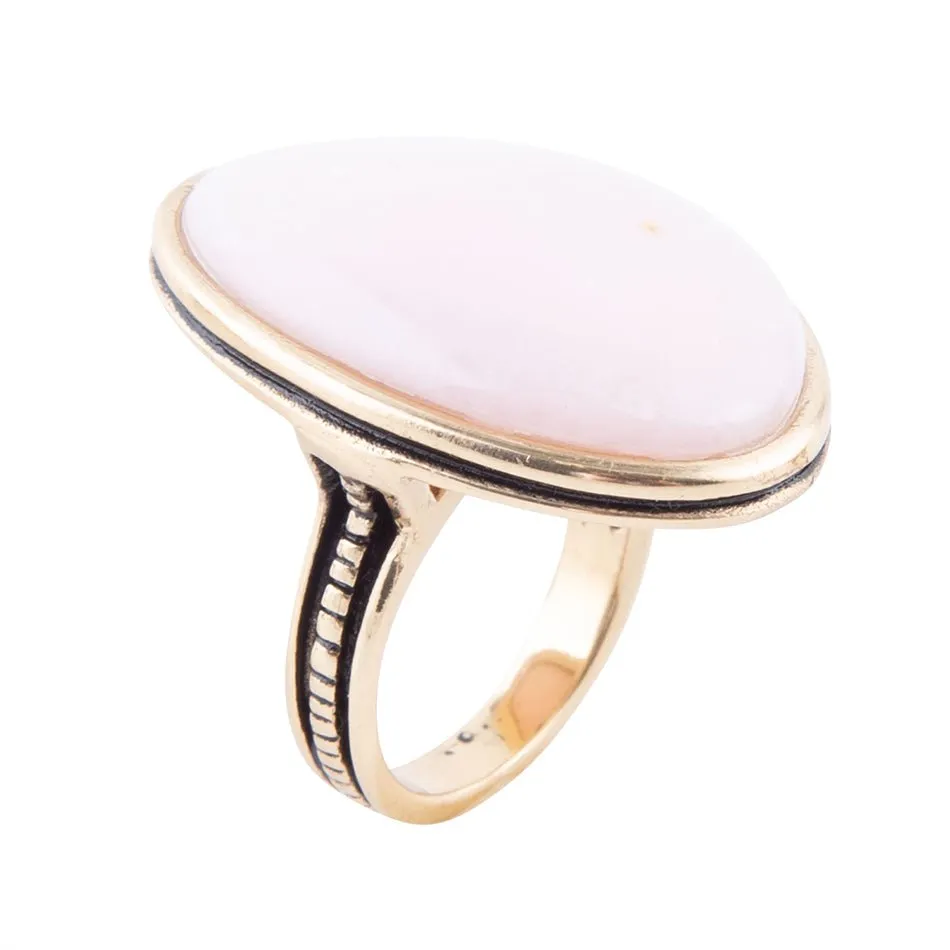 Pink Opal Golden Statement Ring sold by Zulily product image thumbnail 4