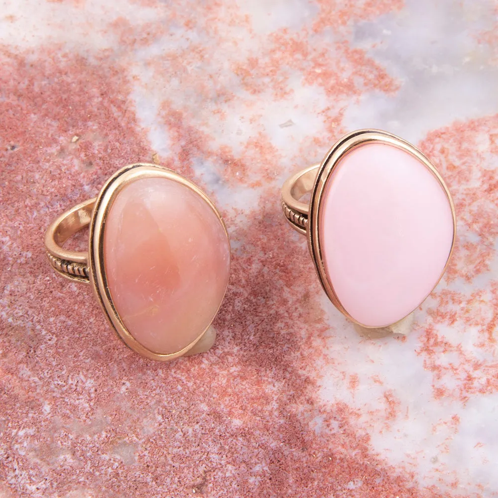 Pink Opal Golden Statement Ring sold by Zulily product image thumbnail 3