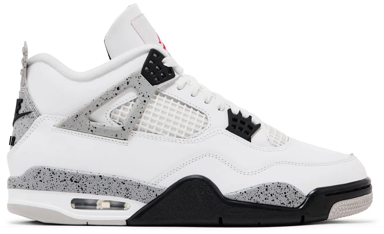 Air Jordan Men's Retro 4 'White Cement 2025' Sneakers made by Jordan