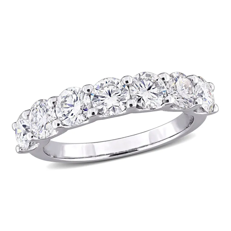 Sofia B. 3 1/2ct DEW White Created Moissanite Semi-Eternity Ring in Sterling Silver made by Zulily
