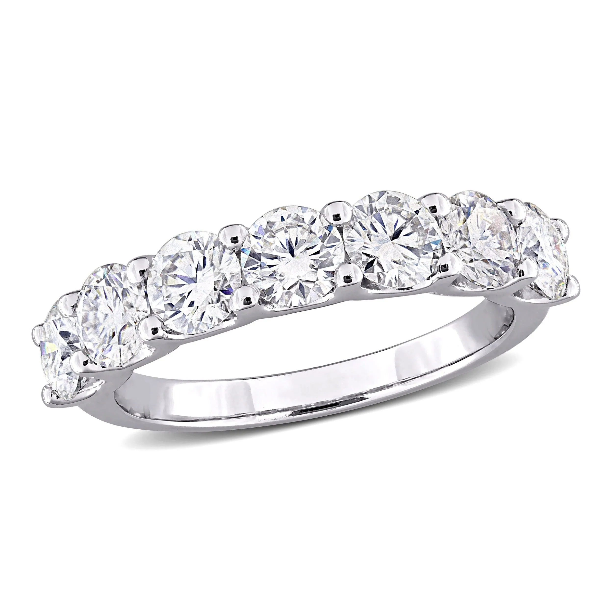 Sofia B. 3 1/2ct DEW White Created Moissanite Semi-Eternity Ring in Sterling Silver sold by Zulily