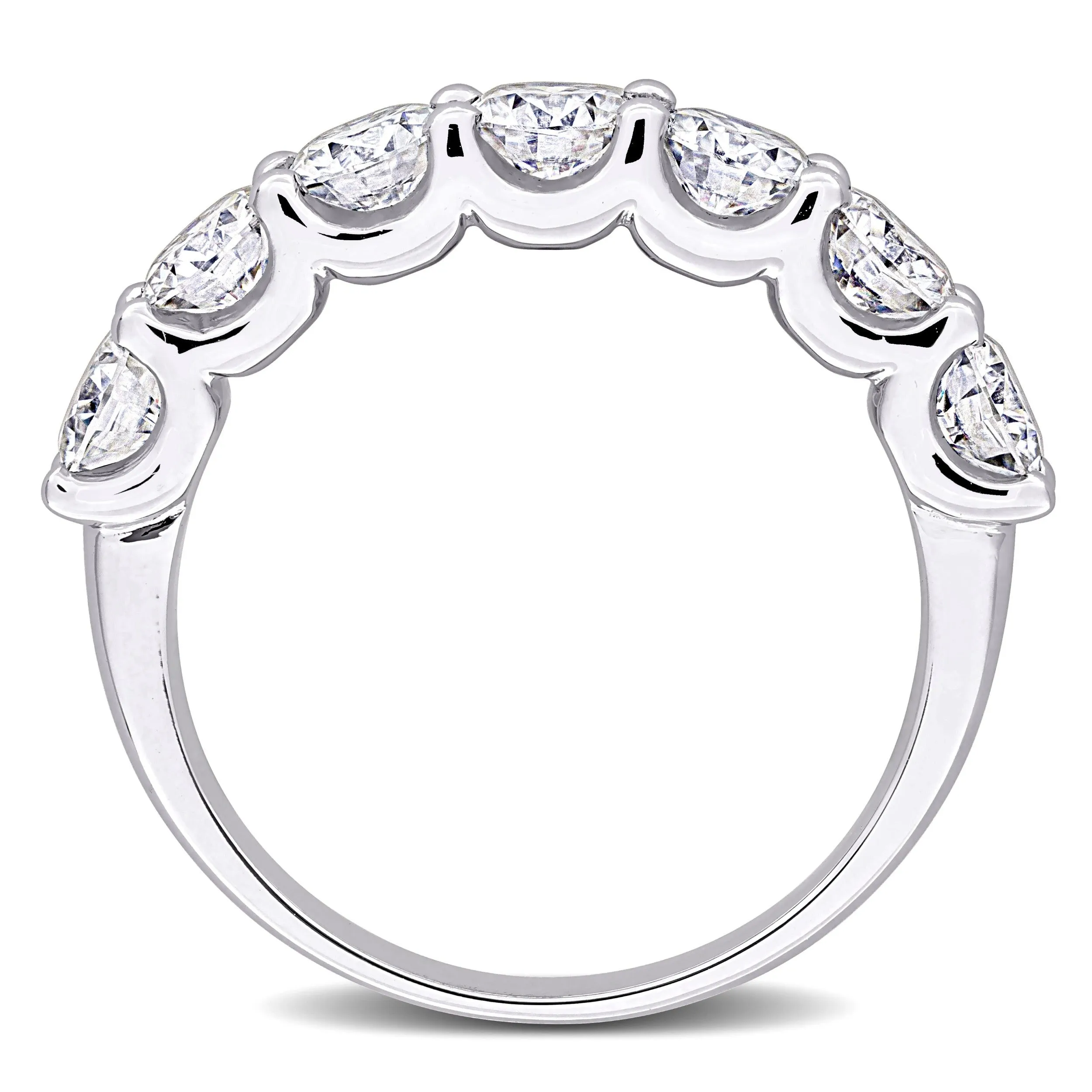 Sofia B. 3 1/2ct DEW White Created Moissanite Semi-Eternity Ring in Sterling Silver sold by Zulily product image thumbnail 5
