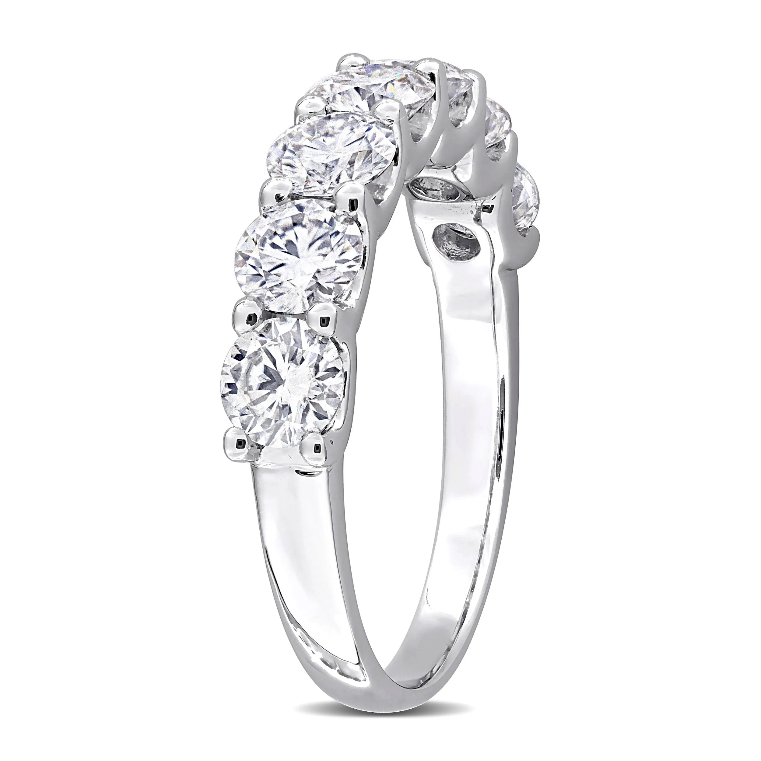 Sofia B. 3 1/2ct DEW White Created Moissanite Semi-Eternity Ring in Sterling Silver sold by Zulily product image thumbnail 3