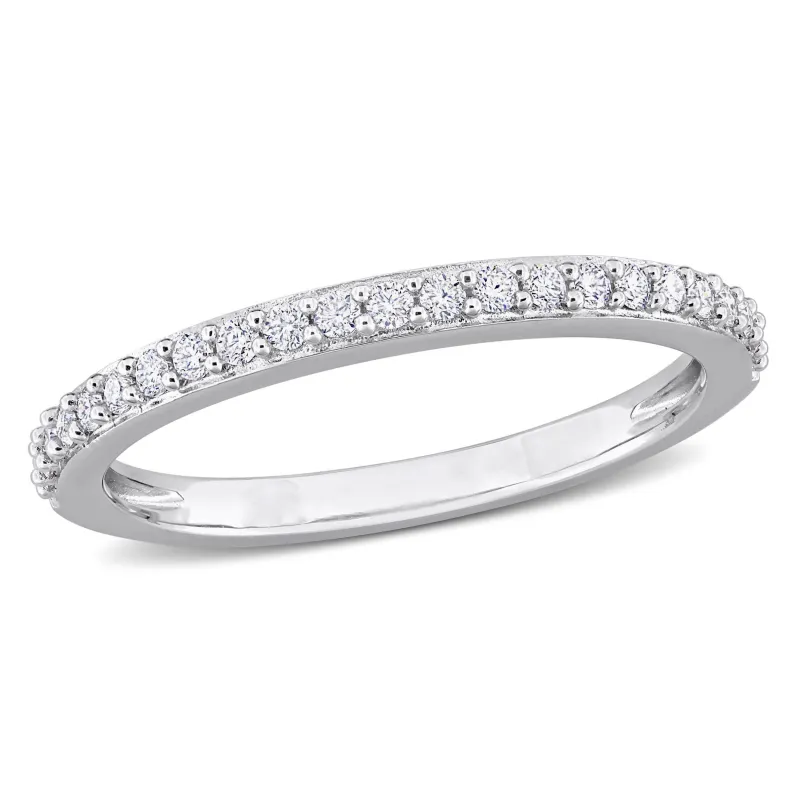 Sofia B. 1/4ct DEW Created Moissanite Eternity Ring in Sterling Silver made by Zulily