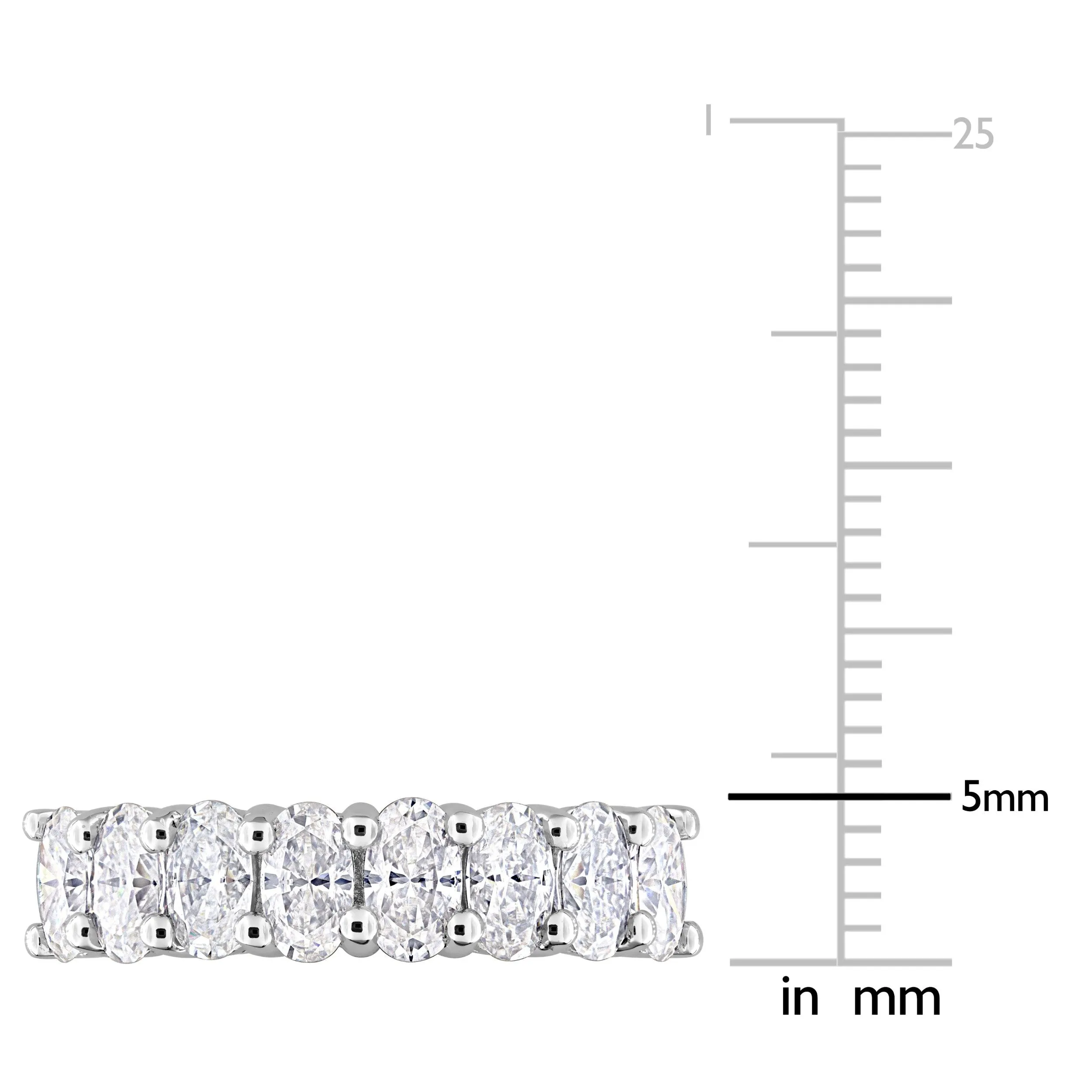 Sofia B. 1 5/8ct TDW Oval-cut Created Moissanite Anniversary Band in Sterling Silver sold by Zulily product image thumbnail 4