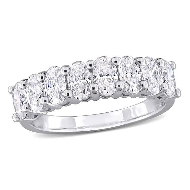 Sofia B. 1 5/8ct TDW Oval-cut Created Moissanite Anniversary Band in Sterling Silver made by Zulily
