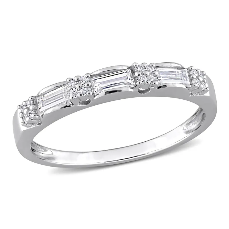 Sofia B. 1/2ct DEW Created Moissanite Anniversary Ring in Sterling Silver made by Zulily