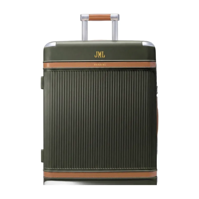 Paravel Aviator Grand 26-Inch Checked Spinner Luggage Safari Green made by Zulily