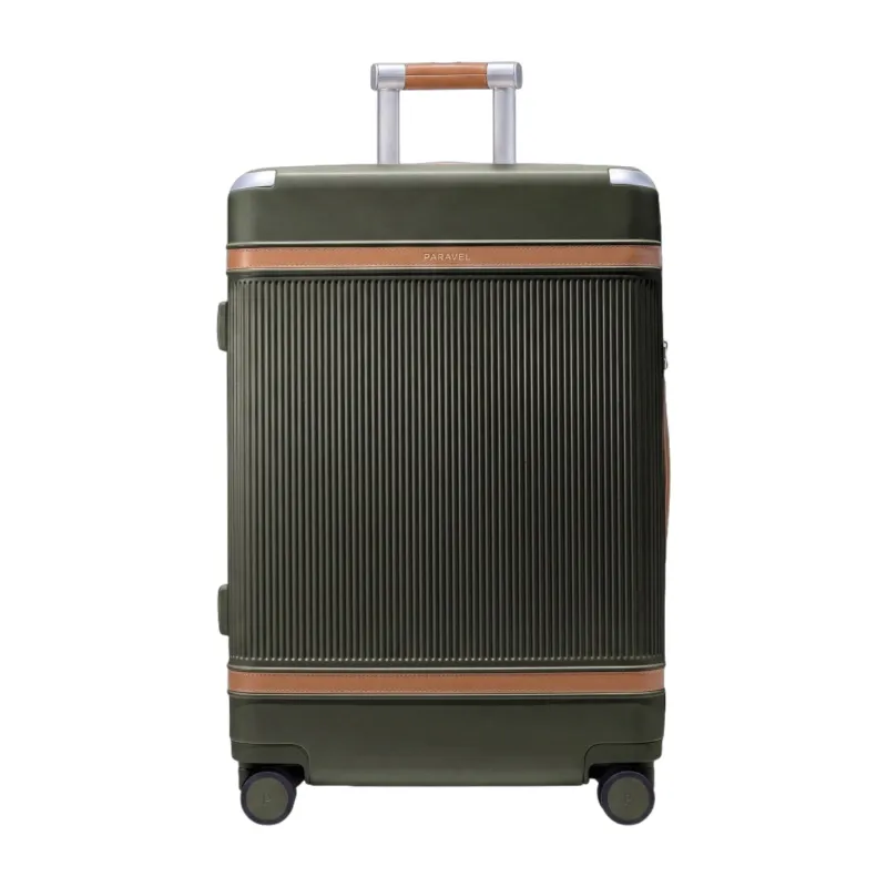 Paravel Aviator Grand 26-Inch Checked Hardshell Luggage Safari Green made by Zulily