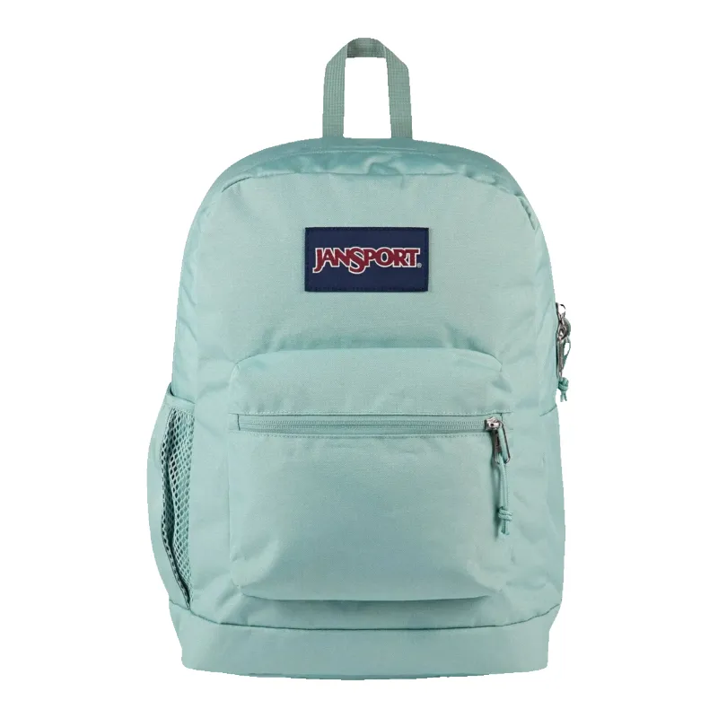 JanSport Cool Student Backpack 34L — Faded Sage Leather-Trim Laptop Pack made by Jansport
