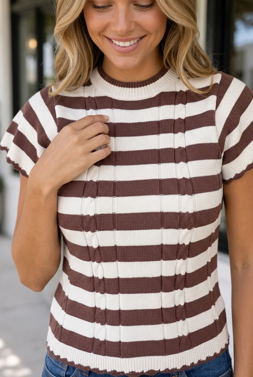 Leilani Detail Short Sleeve Sweater sold by Zulily