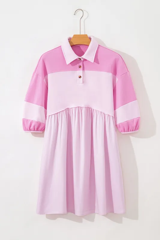 Kristen Collar Mini Dress made by Threaded Pear