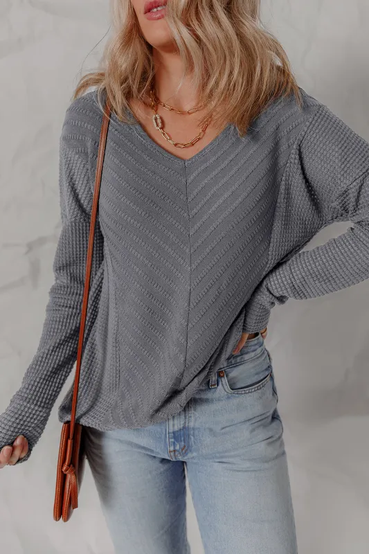 Haylee Knit Top Long Sleeve Top made by Threaded Pear