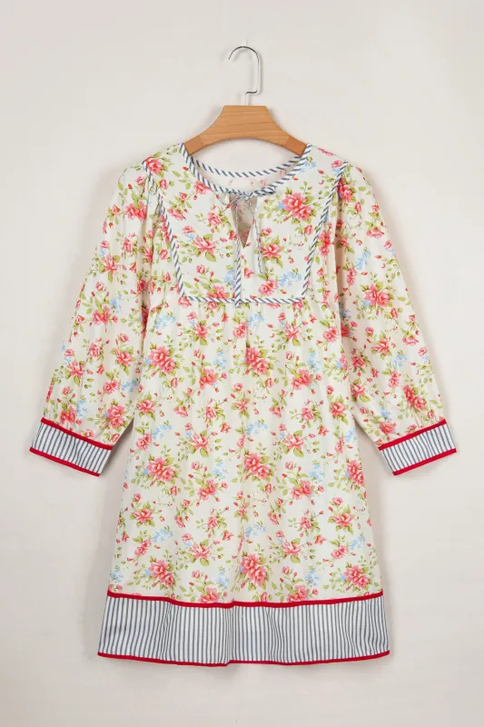 Josephine Sleeve Floral Dress made by Threaded Pear