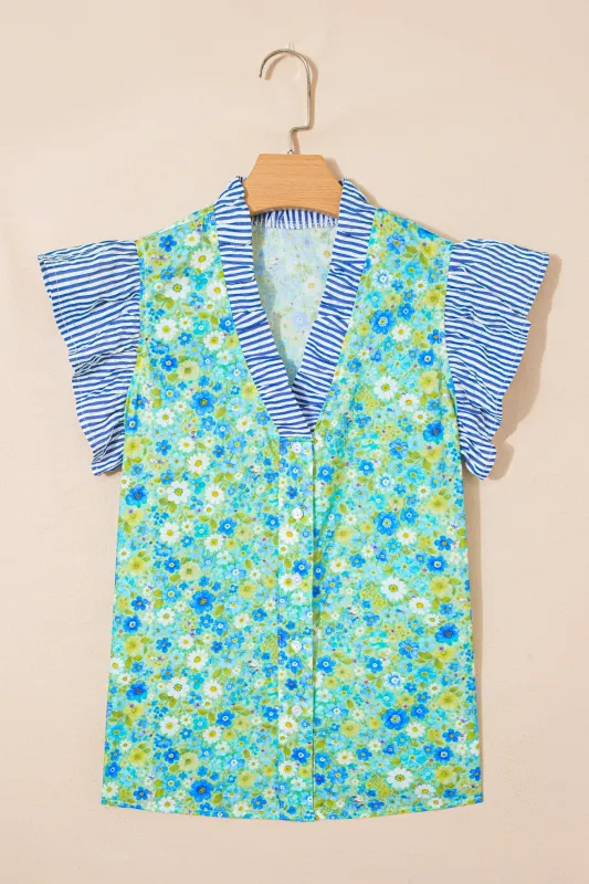 Mara Flutter Sleeve Blouse made by Threaded Pear