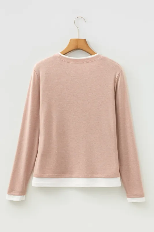 Lexie Block Patchwork Long Sleeve Top made by Threaded Pear