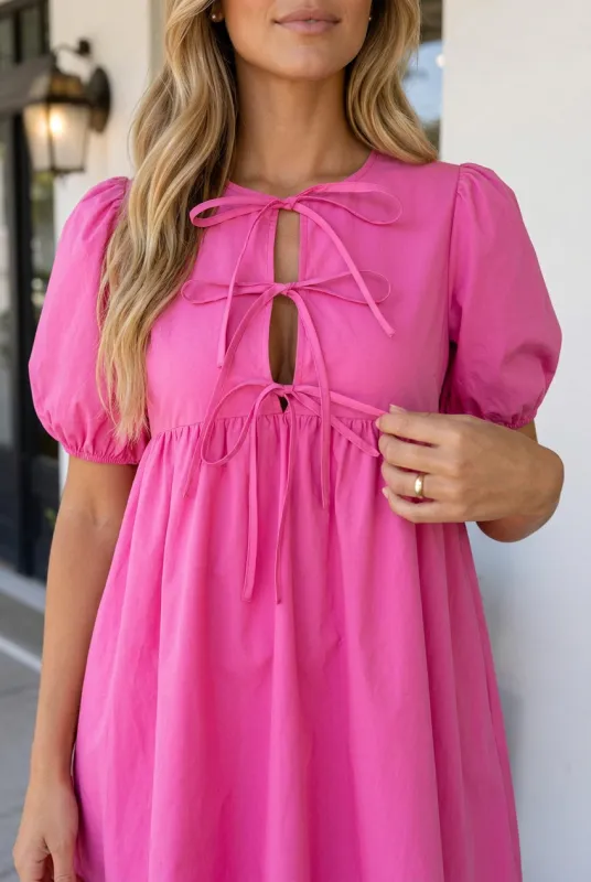 Nora Waist Mini Dress made by Threaded Pear