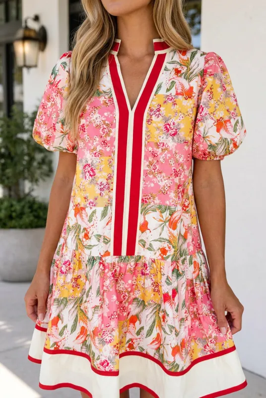 Zariah Hem Mini Dress made by Threaded Pear