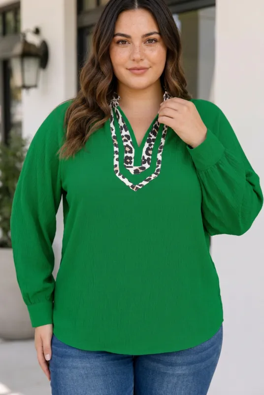 Zaria Puff Sleeve PLUS Blouse made by Threaded Pear