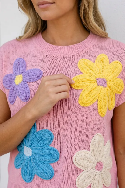 Tami Short Sleeve Sweater made by Threaded Pear