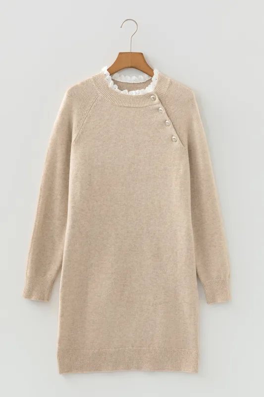 Stacey Shift Mini Sweater Dress made by Threaded Pear