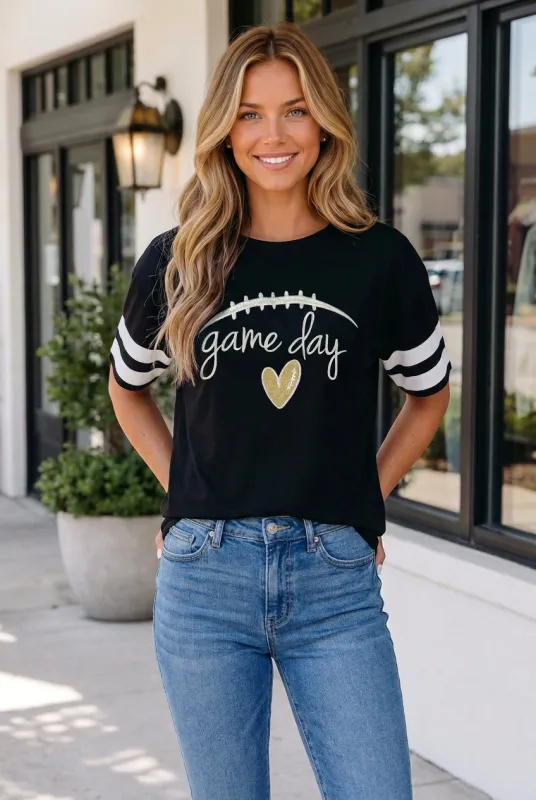 Yaretzi Casual Game Day Tee made by Threaded Pear