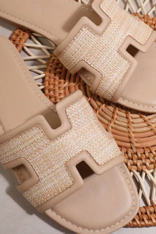 Shari Open Toe Slippers made by Threaded Pear