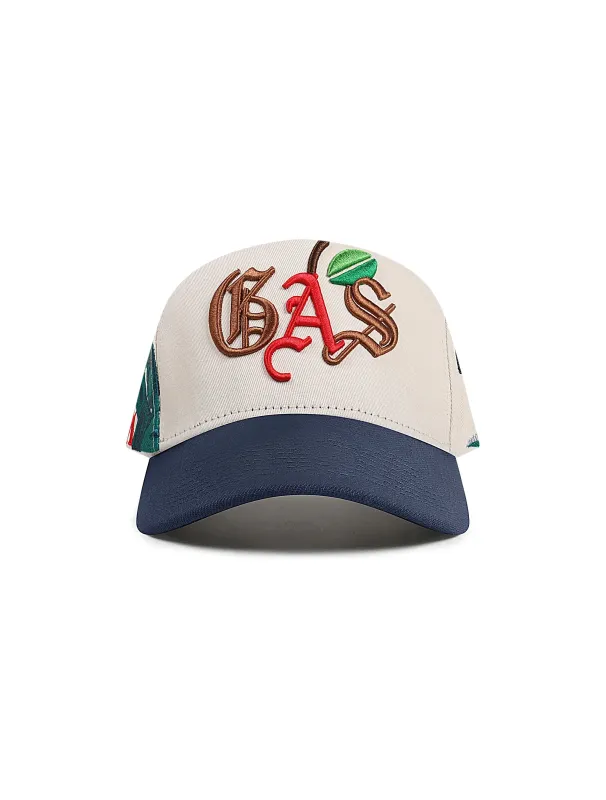 GasNYC Rotten Apple Hat - Cream/Navy made by Zulily