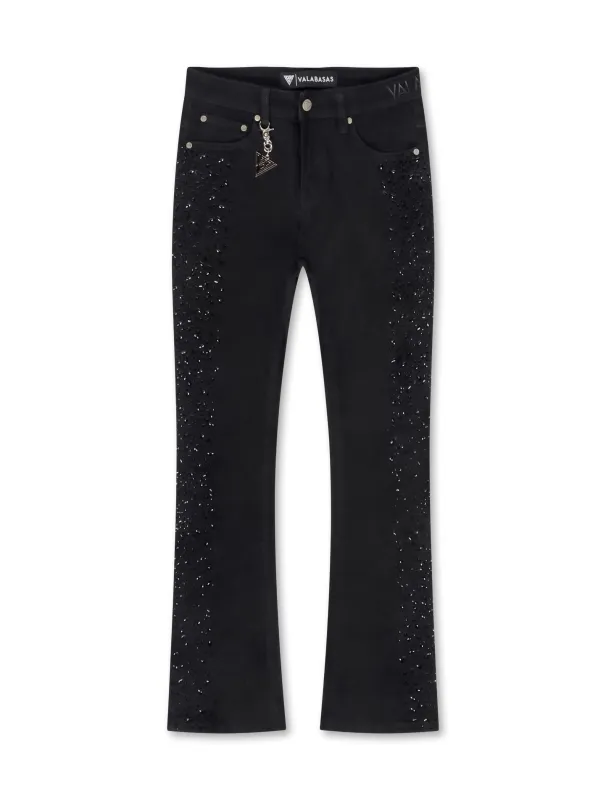 Valabasas Shock Stacked Jeans - Jet Black made by valabasas