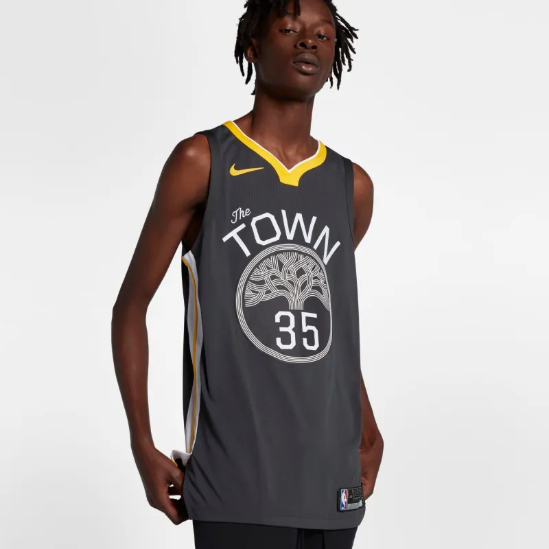 Nike Men's NBA Golden State Warriors The Town Authentic Jersey Durant made by Nike