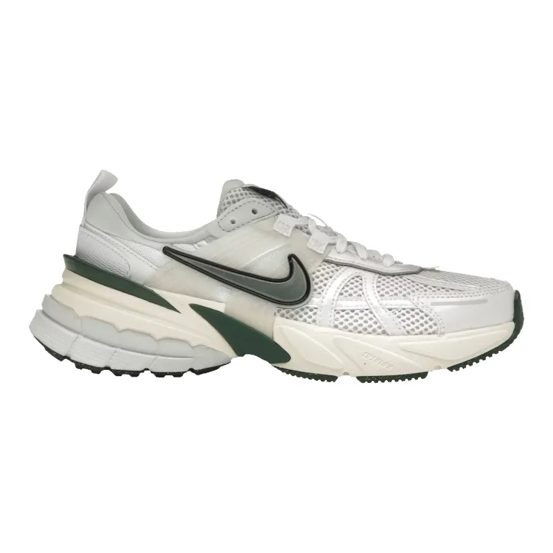 Nike V2K Run Women's Sneakers — White & Fir Green Mesh Low-Top made by Nike