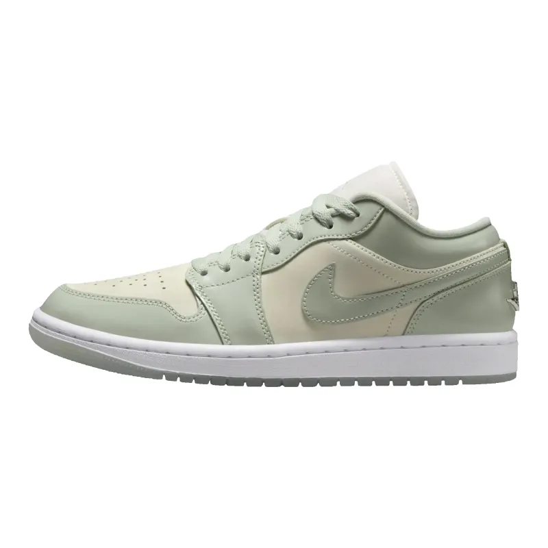 Nike Air Jordan 1 Low SE Women's Sneakers — Sail & Seafoam Leather Low-Top made by Nike