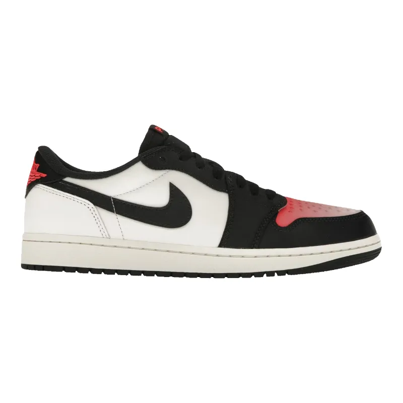 Nike Air Jordan 1 Retro Low OG PSG Men's Sneakers — Sail & Infrared Leather Low-Top made by Nike