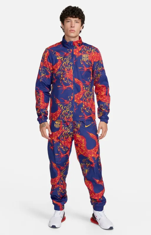 Nike Men's Fc Barcelona Soccer Woven Tracksuit made by Nike