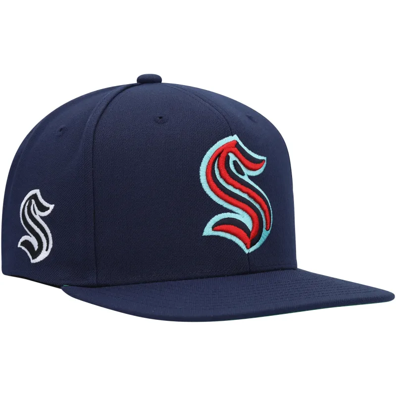 Mitchell & Ness Men's NHL Alternate Flip Snapback Kraken Snapback Caps made by Mitchell & Ness