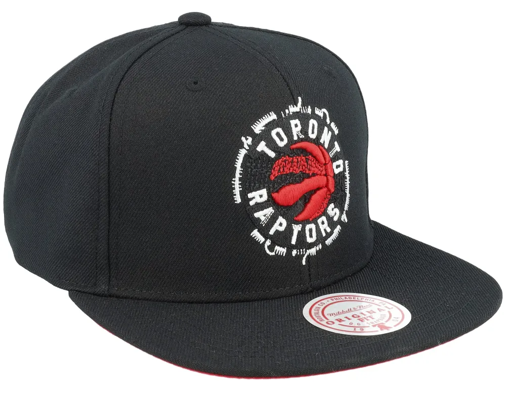 Mitchell & Ness Men's NBA Embroidery Glitch Snapback Raptors Snapback Caps made by Mitchell & Ness