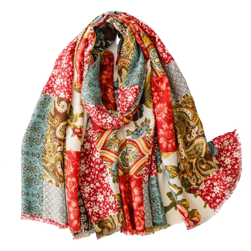 Bohemian Patchwork Scarf made by Zulily