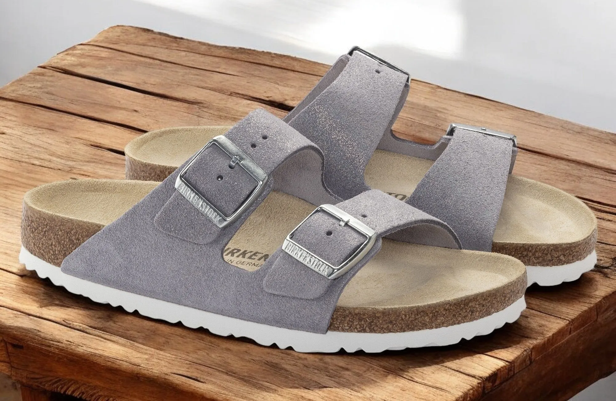 Birkenstock Arizona Shimmering 'Narrow Fit' Sandals sold by Zulily product image thumbnail 3
