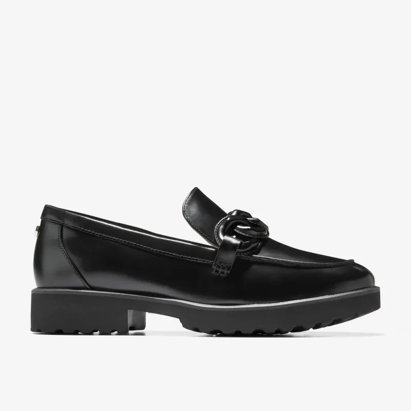 Cole Haan Womens Geneva Chain Loafer - Black made by Cole Haan