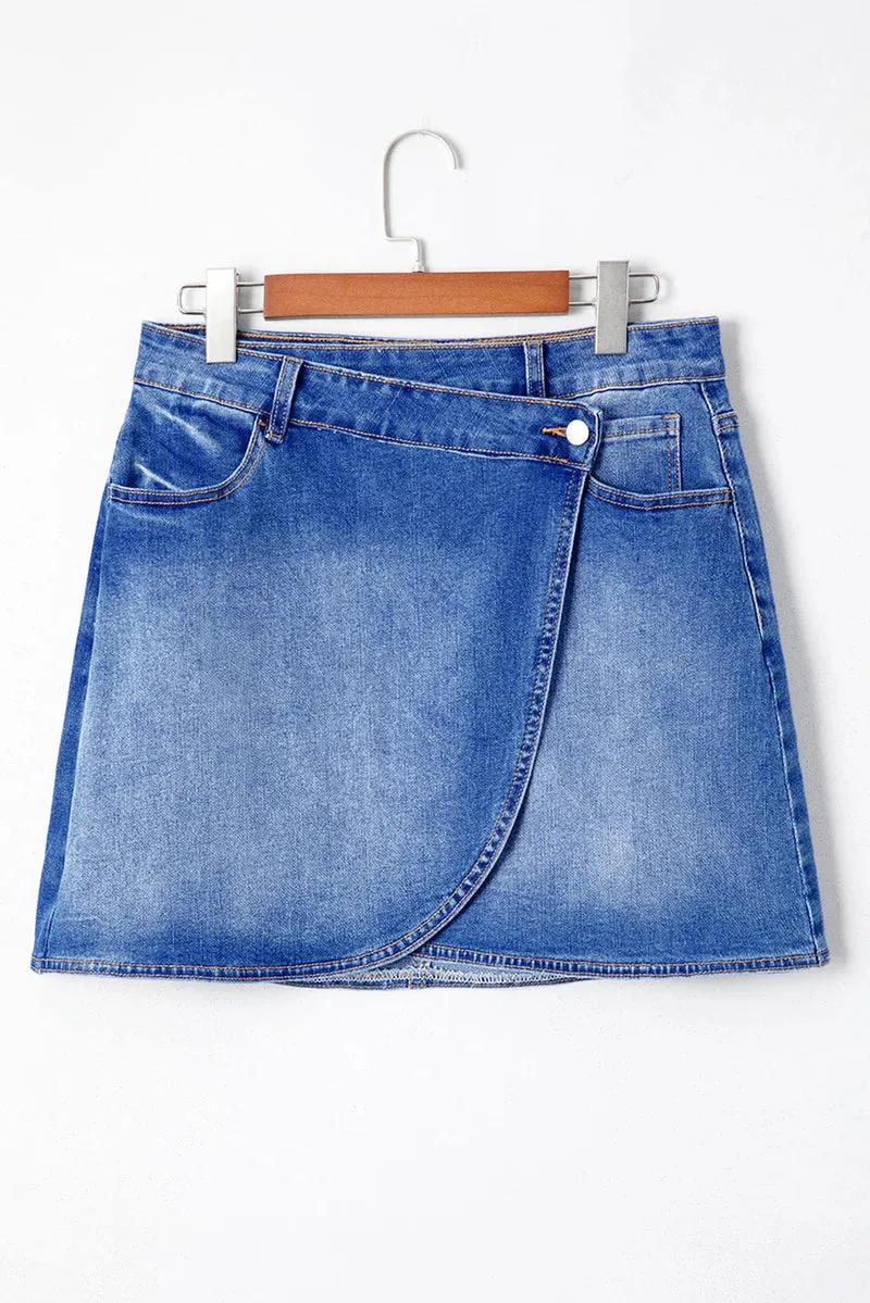 Threaded Pear Renamara Crossed Waist Mini Skirt sold by Zulily