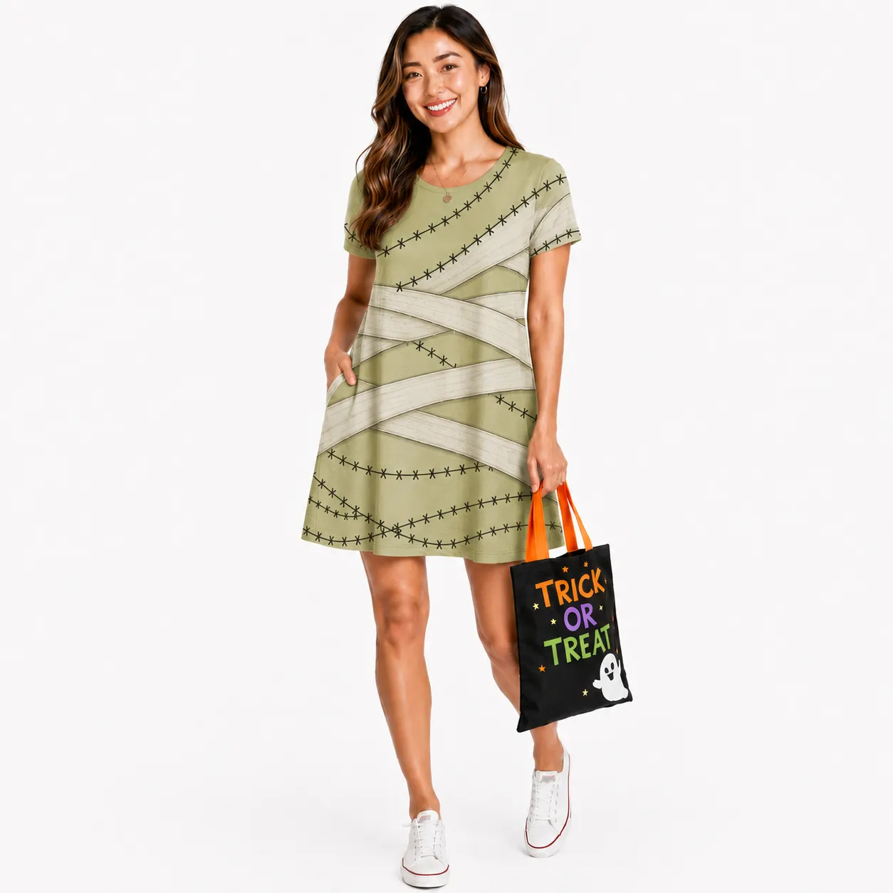 Lily by Firmiana Women's Round Neck Short Sleeve Shirt Dress Women's Apparel sold by Zulily product image thumbnail 4