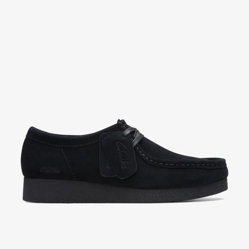 Clarks Womens Wallabee Evo - Black Suede made by Clarks