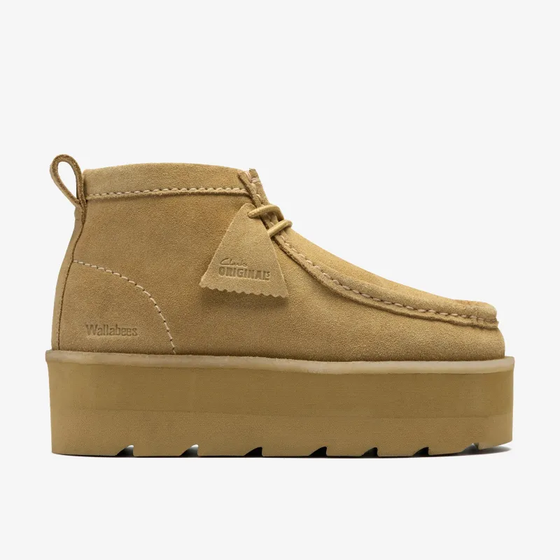 Clarks Womens Meare Wallabee Elvtd - Maple Suede made by Clarks