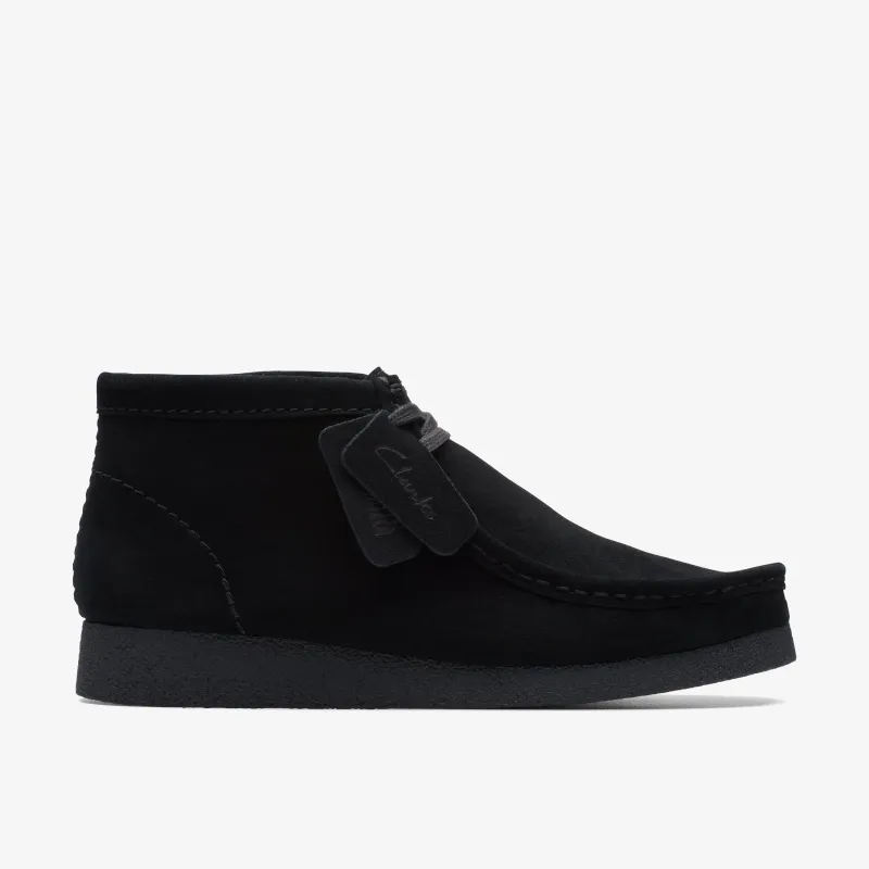 Clarks Mens Wallabee Evo Boot - Black Suede made by Clarks
