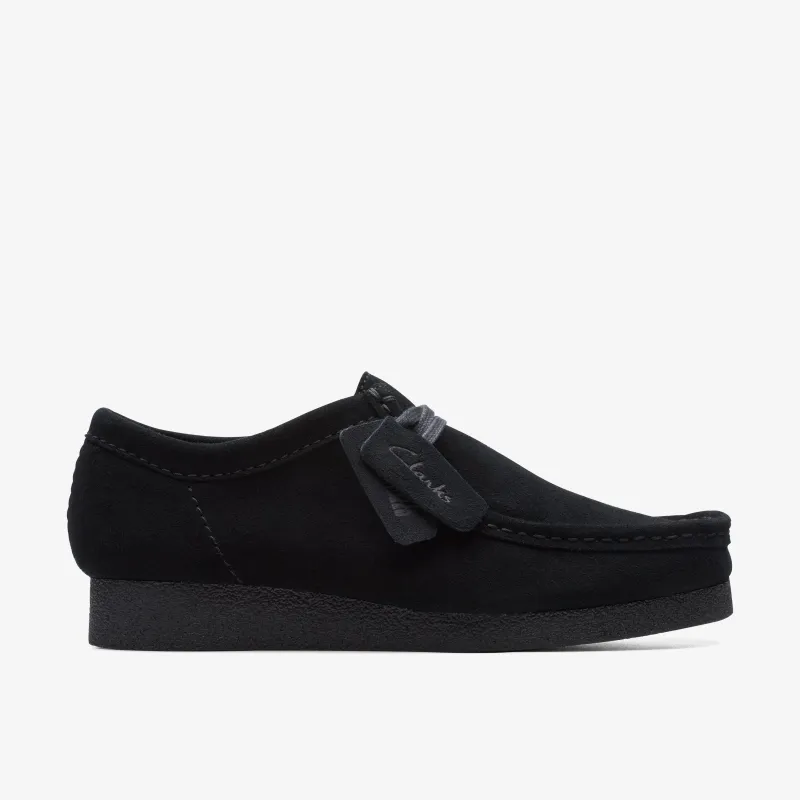 Clarks Mens Wallabee Evo - Black Suede made by Clarks