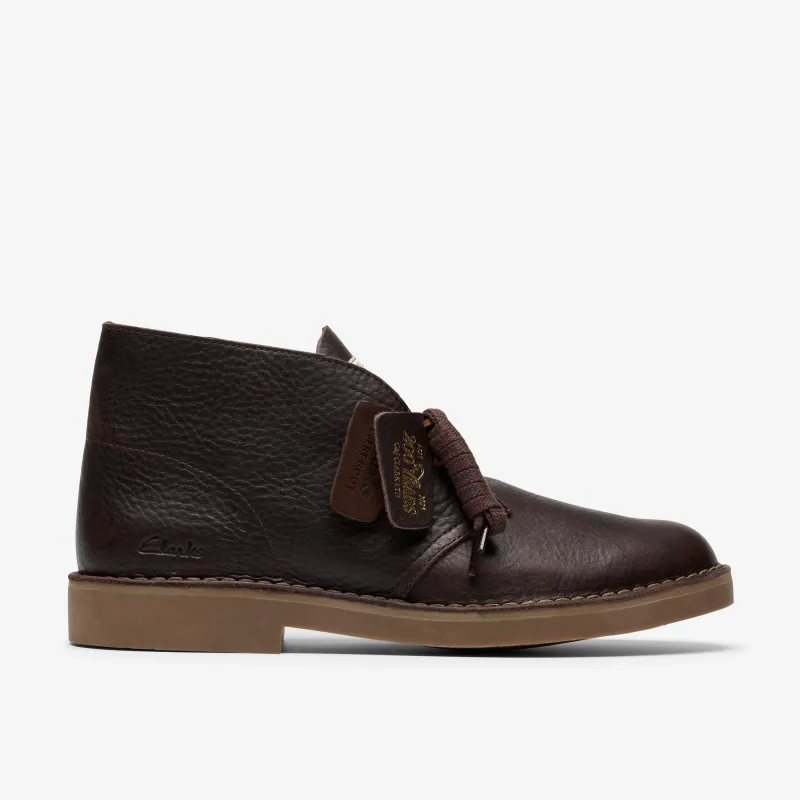Clarks Mens Desert Boot Evo - Dark Brown made by Clarks