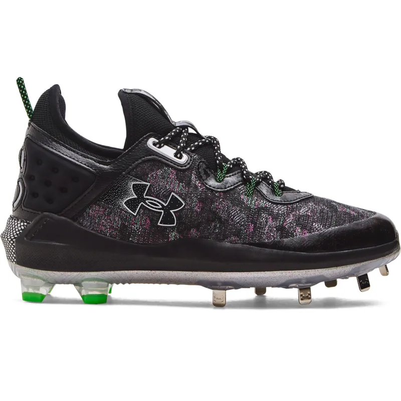 Under Armour Mens Harper 8 Low ST Metal Baseball Cleats - Black/Silver made by Under Armour